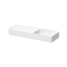 Mod 900mm Matte White Wall Hung Basin with Overflow